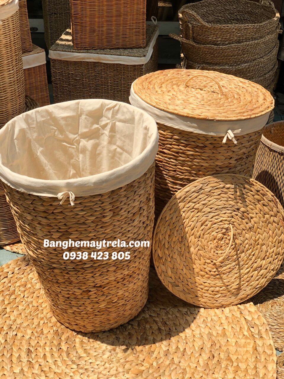 Giỏ mây tre đan đựng đồ cho gia đình- khách sạn